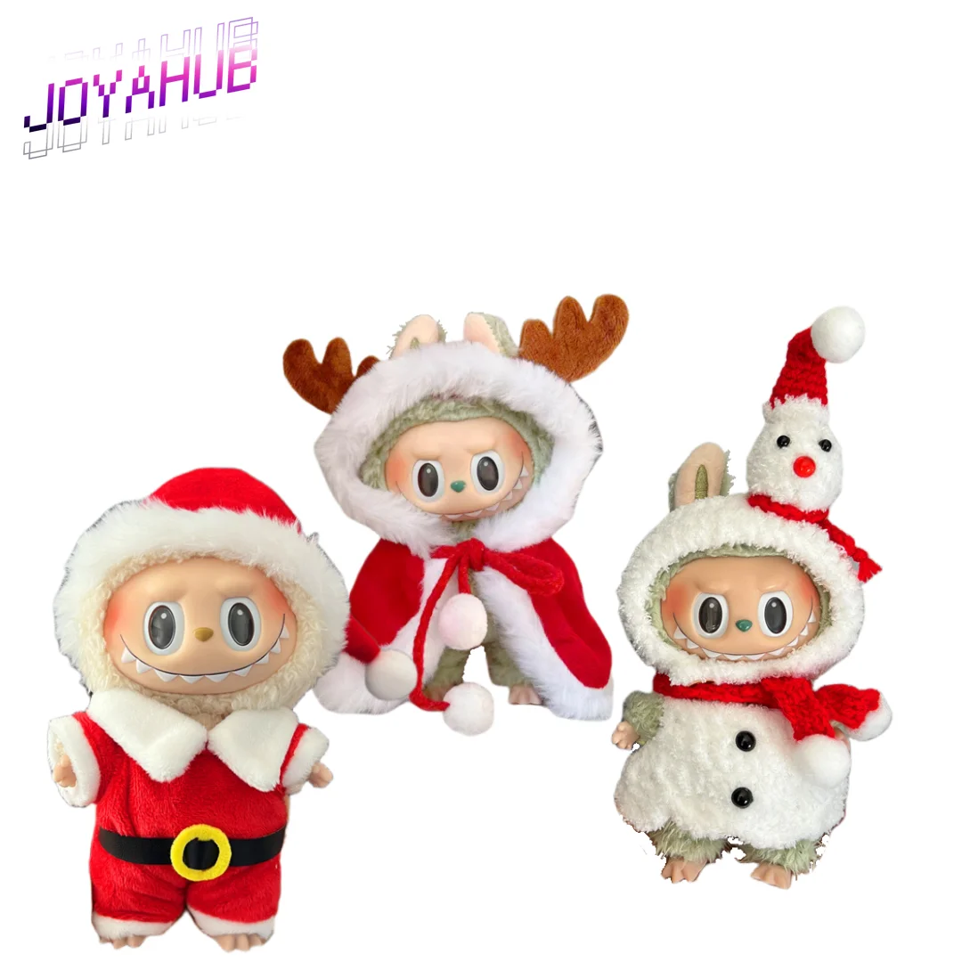 

Doll Clothes for Labubu Changing 1st 2nd 3rd Generation Santa Claus Collection Set Snowman Elk Santa Claus Gingerbread Man Gift
