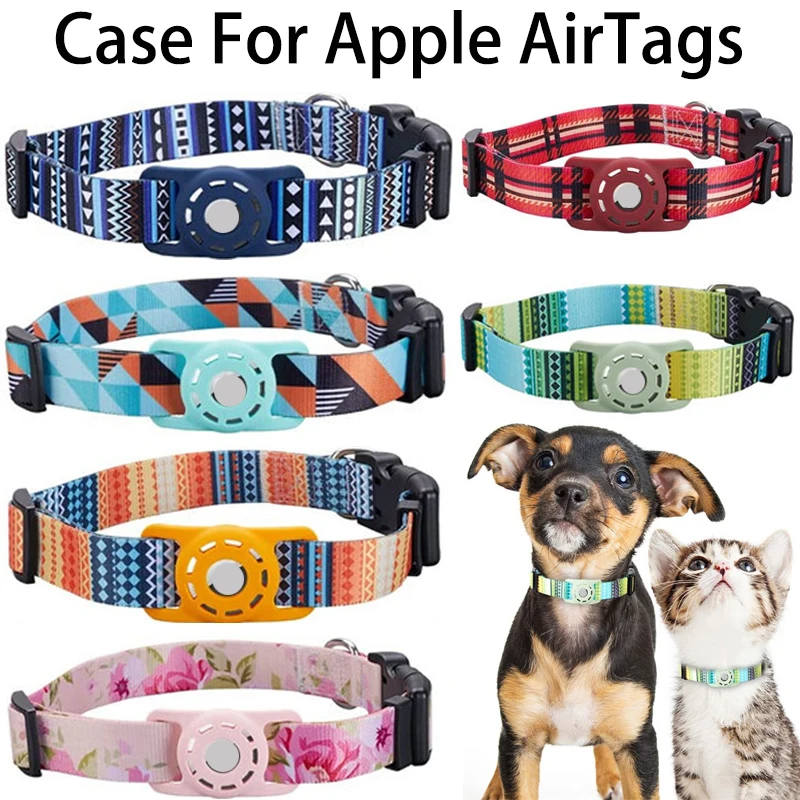 Adjustable Case For Apple Air Tag Dog Collar Holder Protective Airtag Holder Case for Pets Dog Cat Collar GPS Trackers Holder