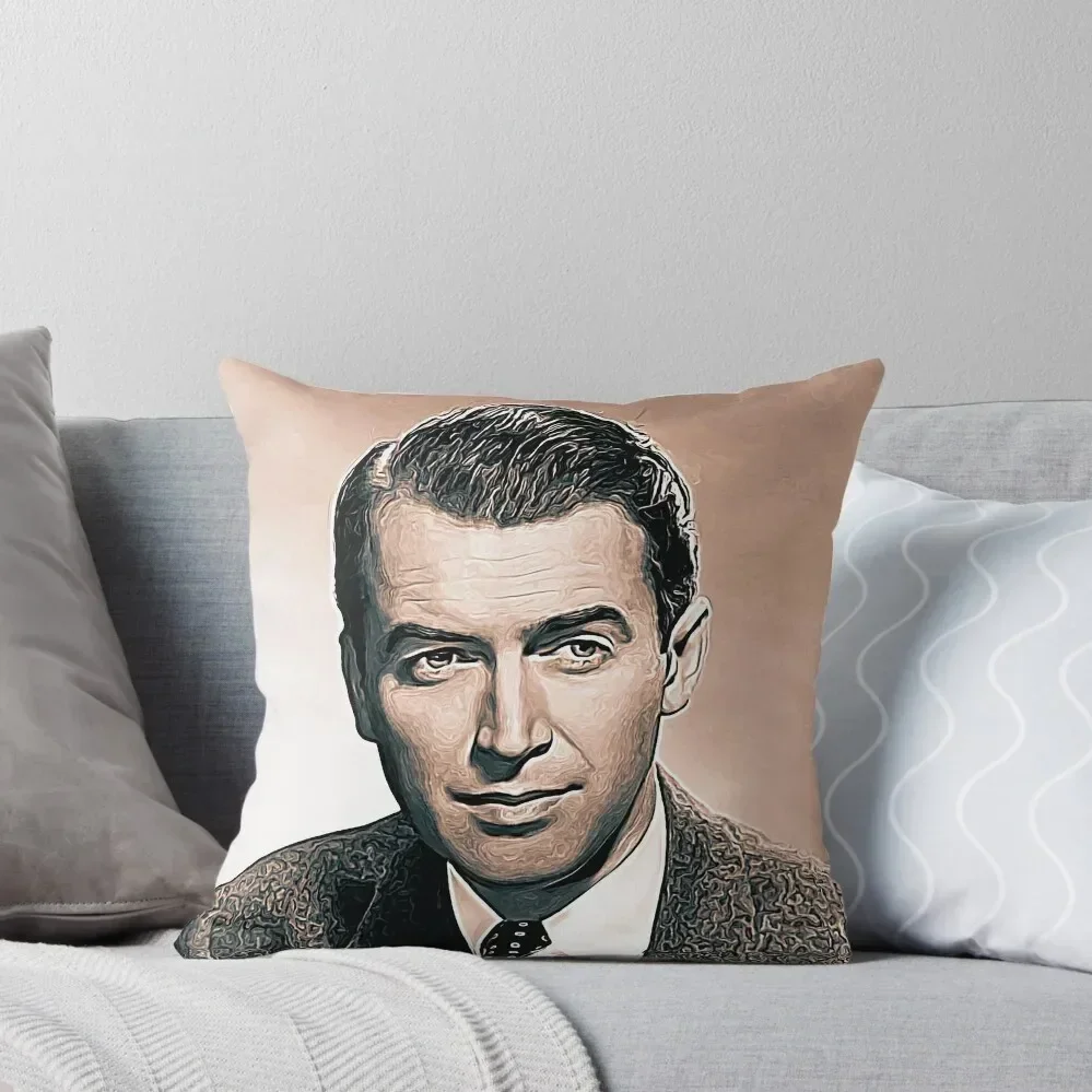 

James Stewart Art - vintage painting - D71 Throw Pillow Pillow Cover Sofas Covers pillow