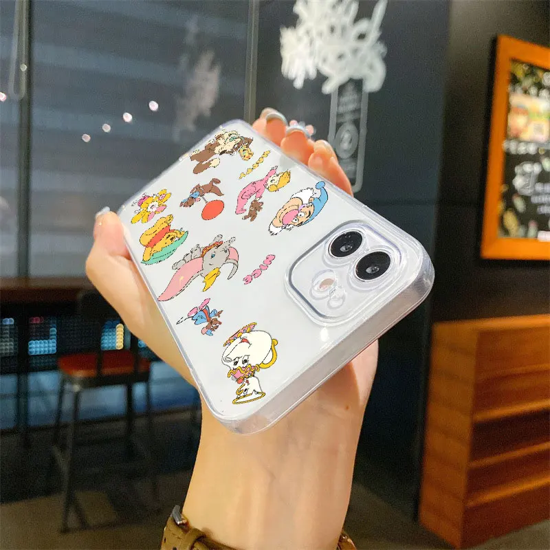 กรณีสําหรับiPhone 13 12 11 Pro MAX XR XS 16 15 14 Plus 16e 7 8 ฝาครอบโทรศัพท์นุ่มDisneyสัตว์