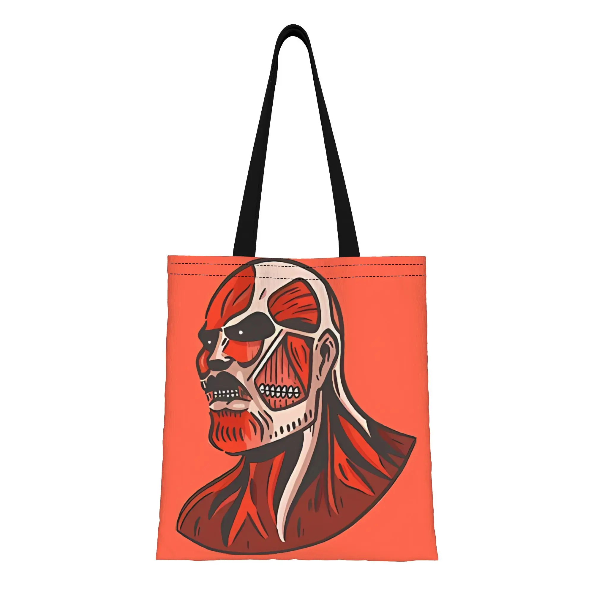 aAttack-on-Titan Colossal Titan Canvas Woman Tote Bag for Shopping Travel Outdoor Heavy Duty Shoulder Handbag