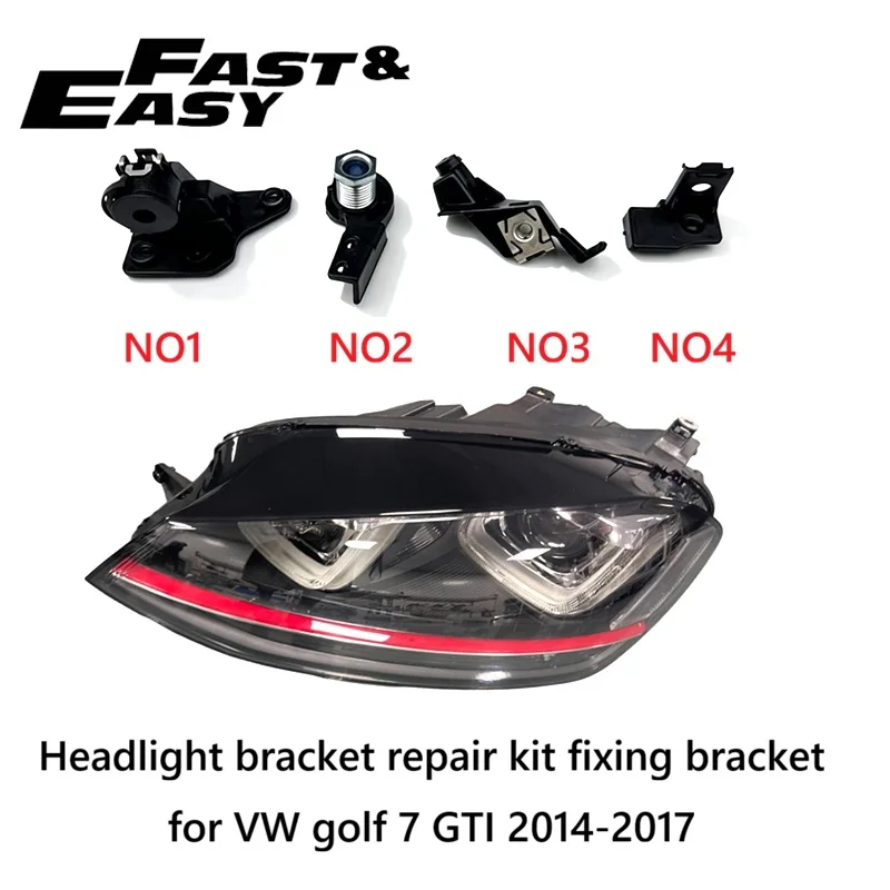 Headlight Bracket Headlight Repair Kit Fixing Bracket Buckle Lamp Claw Fixed Bracket For VW Golf 7 GTI 2014-2017