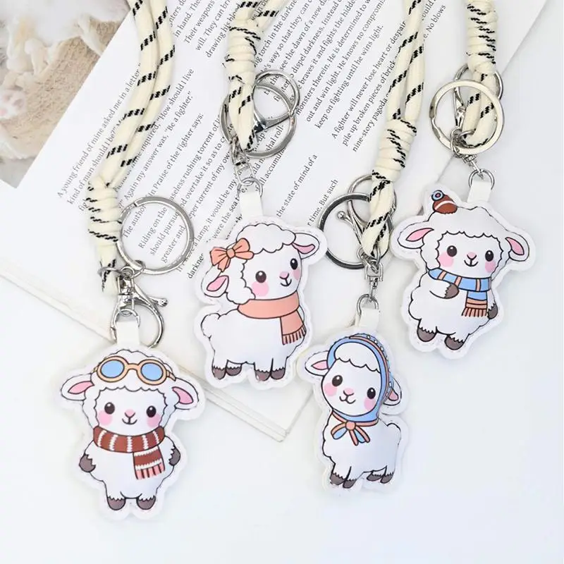 1 Stück Niedlicher Cartoon-Schaf-Schlüsselanhänger, bezauberndes Design, langlebiges Schlüsselband, perfekt zur Taschendekoration, als Geburtstagsgeschenk für Kinder, für den täglichen Gebrauch. – Detail 2
