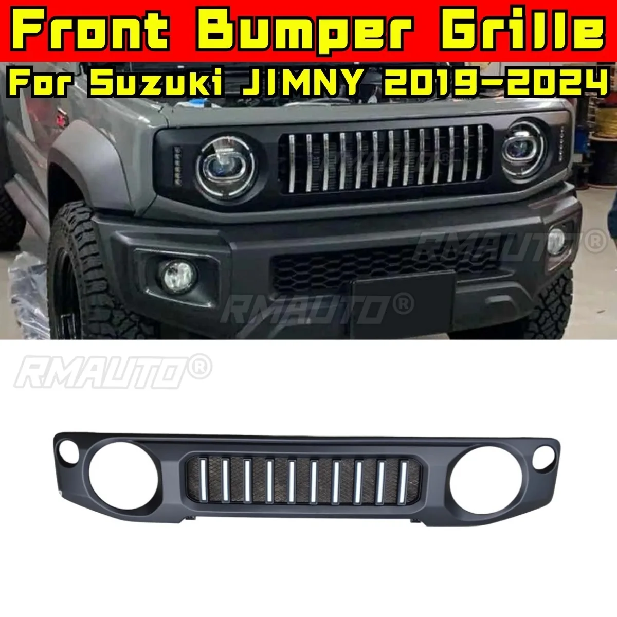

Car Bumper LED Grill Racing Grills Grille Body Kit Front Bumper Grill Racing Grills for Suzuki JIMNY 2019-2024 Exterior Part