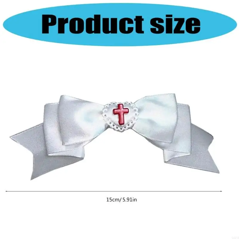 1 pezzo comodo e sicuro con fiocchi a forma cuore nero per capelli, per cosplay, per donne che amano accessori in stile