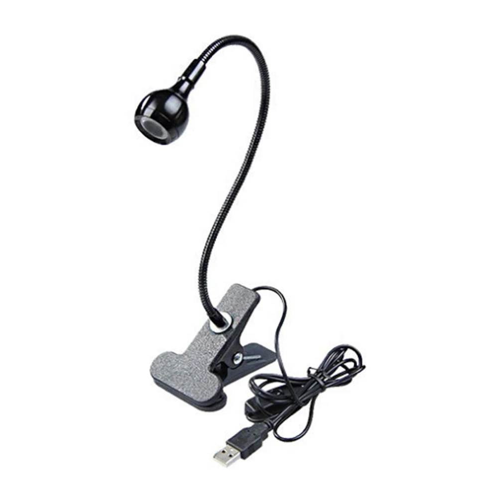 

USB Clip-on Lamp LED Eye Protection Reading Light Flexible Gooseneck Desk Bedside Table Home Lighting Small Size Portable Travel