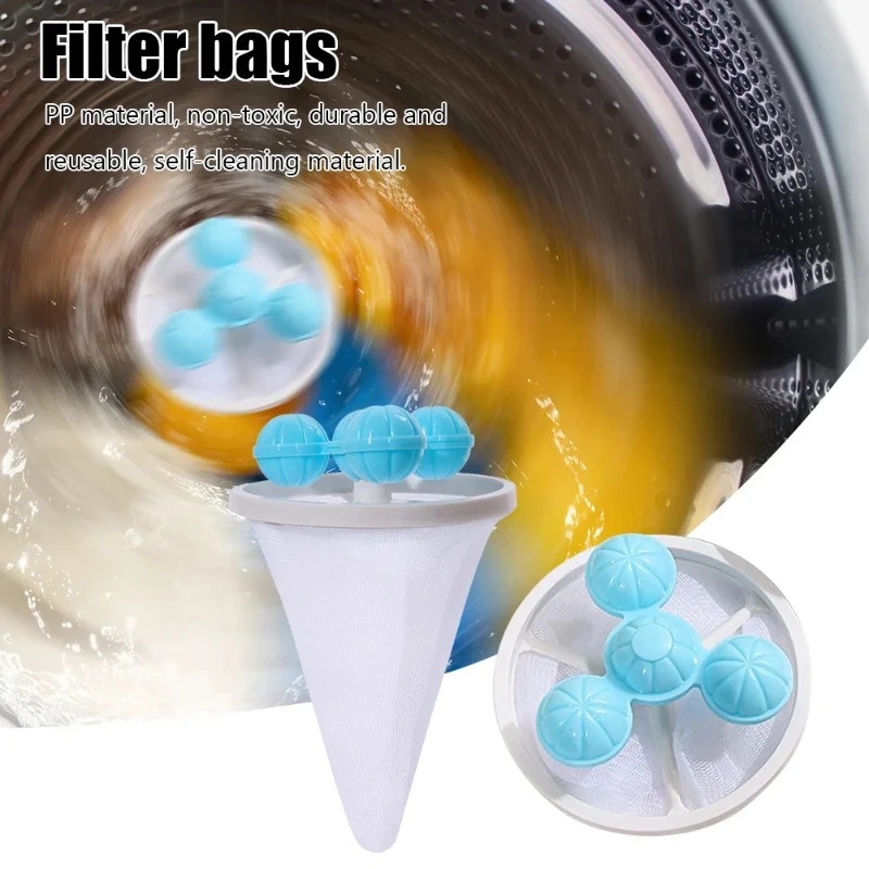 Washing Machine Hair Catcher Pet Hair Removal Floating Clothes Collector Filter Mesh Dirty Fiber Laundry Bag Cleaning Tools 2024