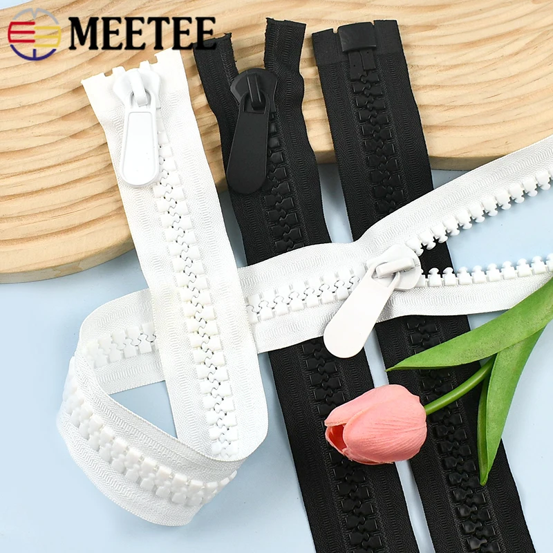 

2Pcs 20# 70-150cm Extra Large Resin Zippers for Tent Down Open-End Single/Double Slider Zipper Jacket Coat Closure Zips Supplies