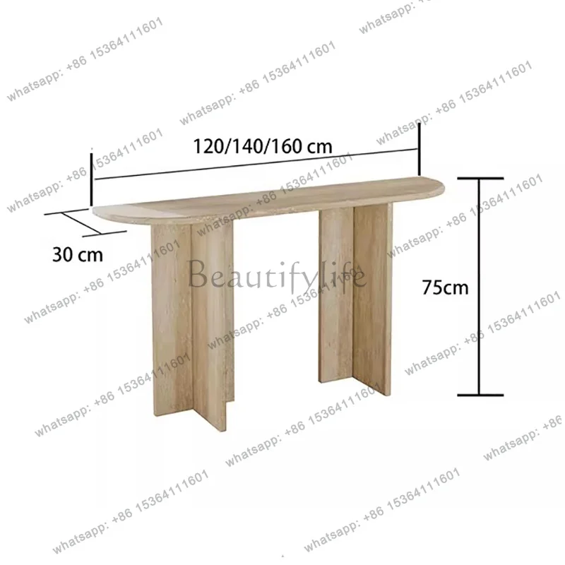 YJ Modern Minimalist Console Tables Living Room Entryway Hallway Trendy Console Tables Wabi Sabi Design Table D'entrée Furniture