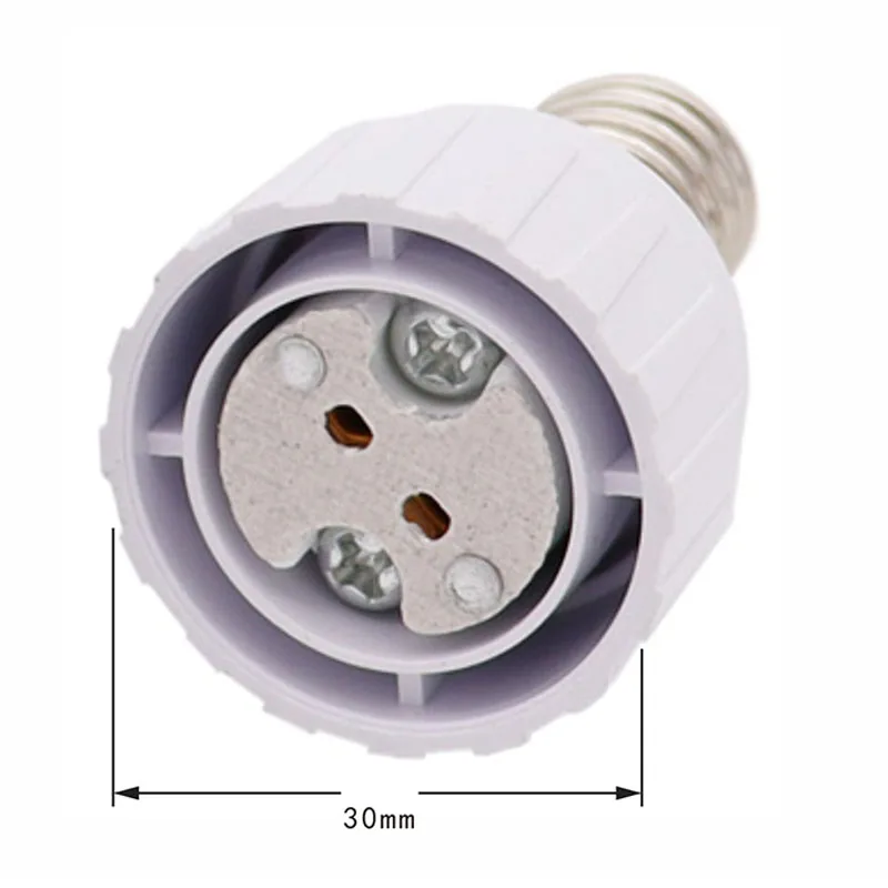 2PCS E14 to MR16 Ceramic Base Led Light Lamp Holder Converter Screw Bulb Socket Adapter LED Saving Light Halogen Lamp Base PBT