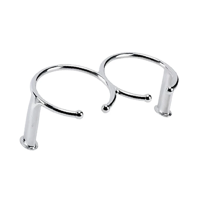 Double Ring Drink Holder Open-Ring Design Marine Boat Rv-Camper Polished Parts Marine Grade Stainless Steel Cup Holder