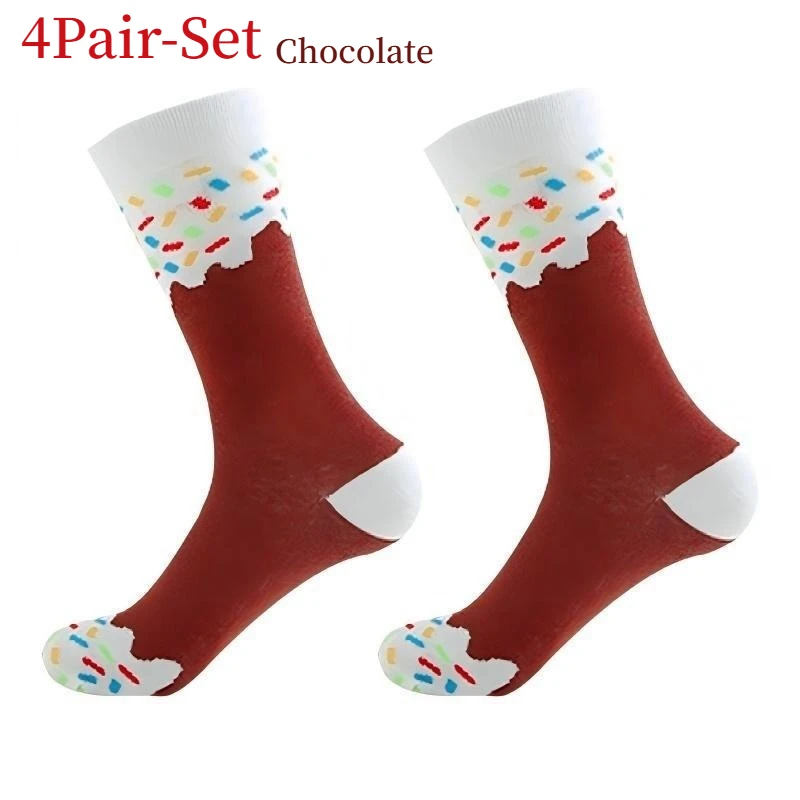 Neuartige Eiscreme-Popsicle-Socken, lustige, niedliche Socken mit Fruchtmuster, weiche, atmungsaktive Freizeitsocken für den täglichen Gebrauch, Party, Urlaubsgeschenk – Detail 11
