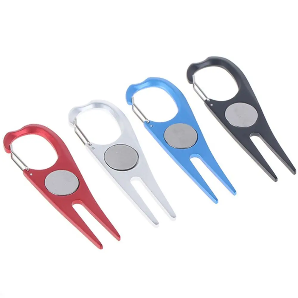 Aluminium Alloy Training Aids Green Fork Outdoor Golf Divot Tool Golf Pitch Divot Repair Tool Golf Pitch Accessories