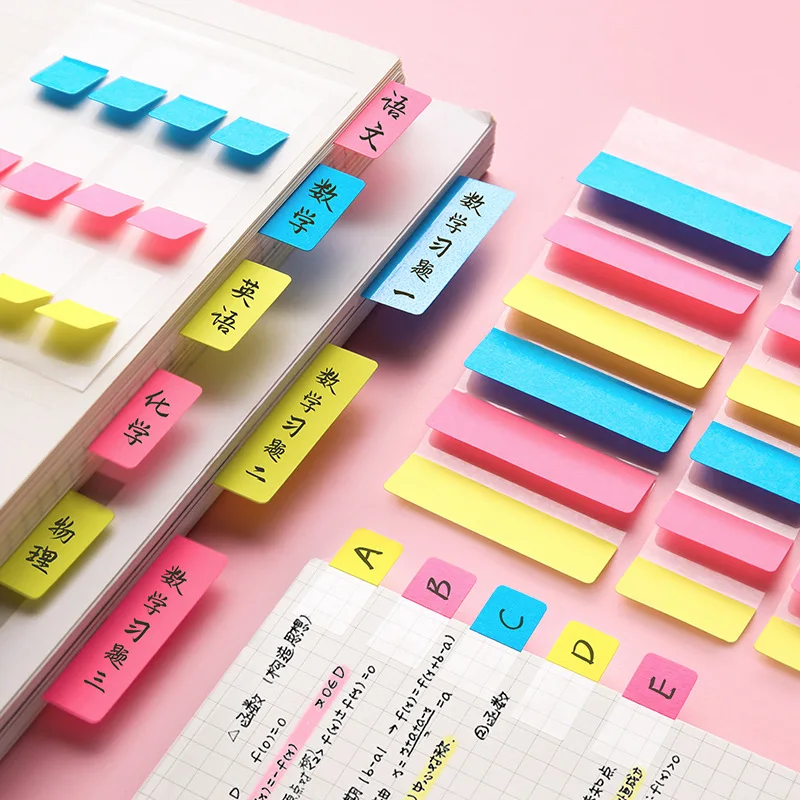 Fluorescence colour Self Adhesive Memo Pad Sticky Notes Bookmark Point It Marker Memo Sticker Paper Office School Supplies