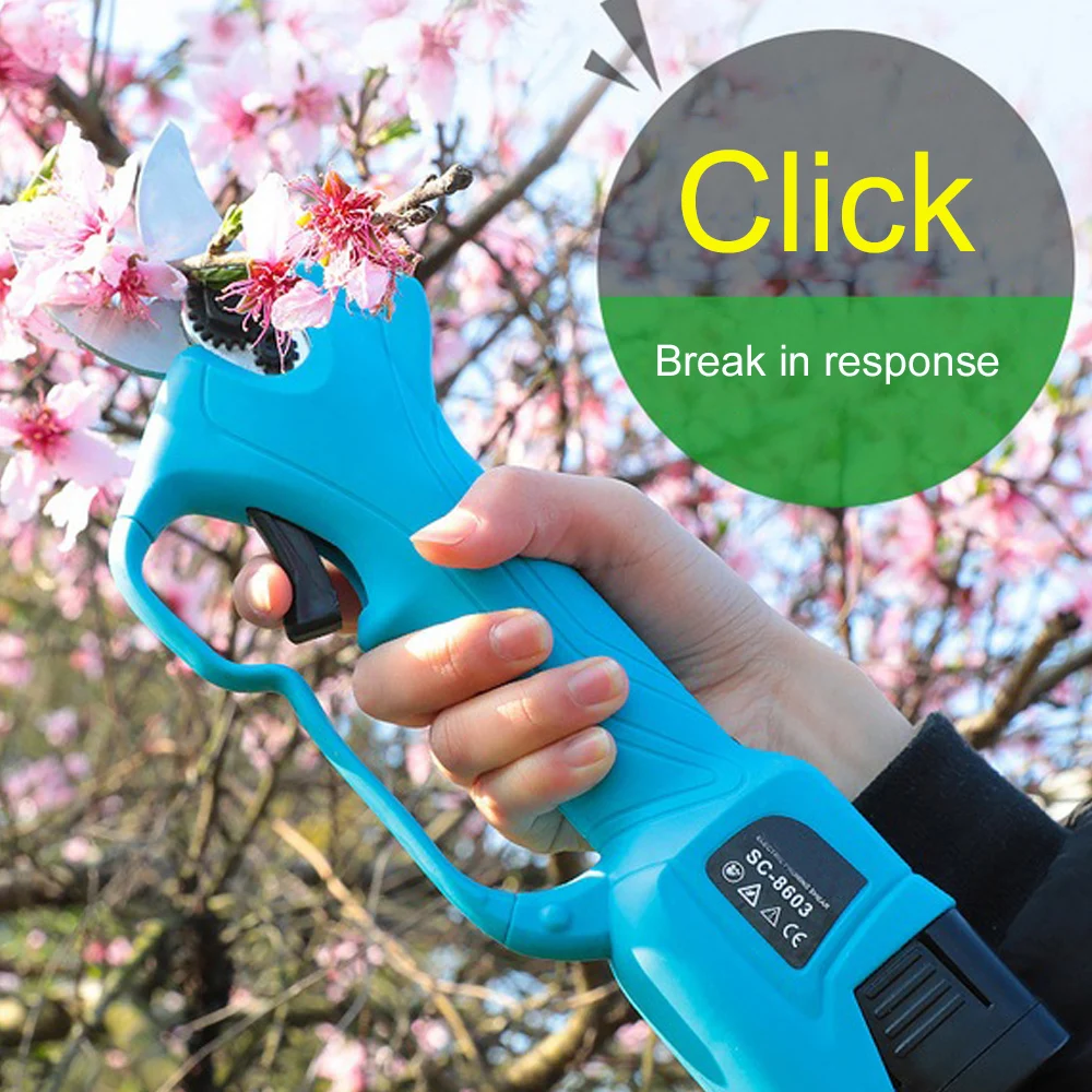 

3cm 16.8V Cordless Pruner Electric Fruit tree Pruning Shears Branch Shears Lithium Battery Efficient Garden Shears Radio Shears