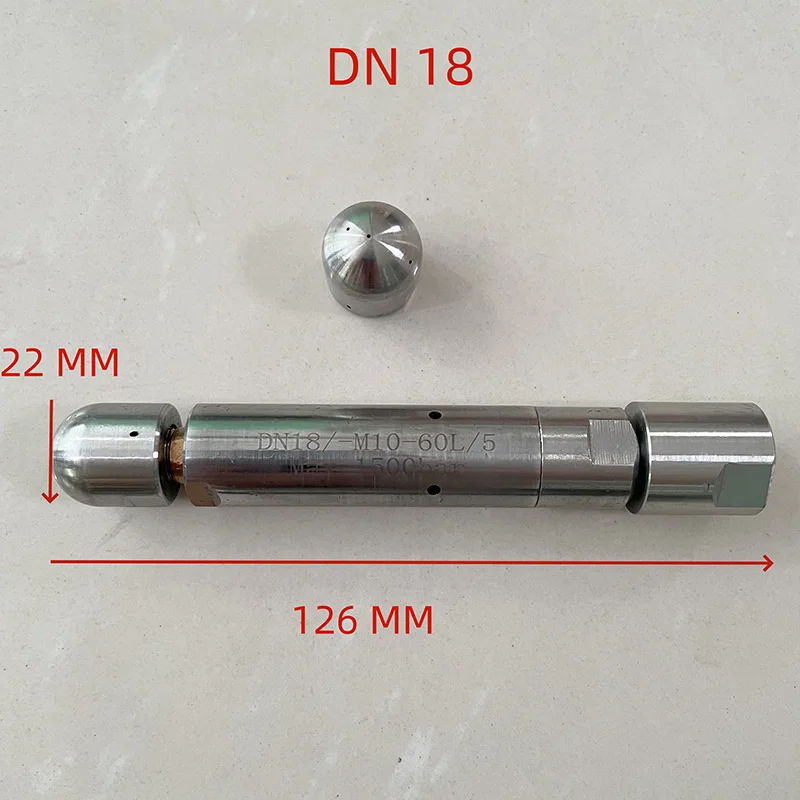 1500bar Ultra-high pressure Banshee tube cleaning nozzle Self-Rotary Nozzle For Boiler Heat Exchanger Pipe Cleaning