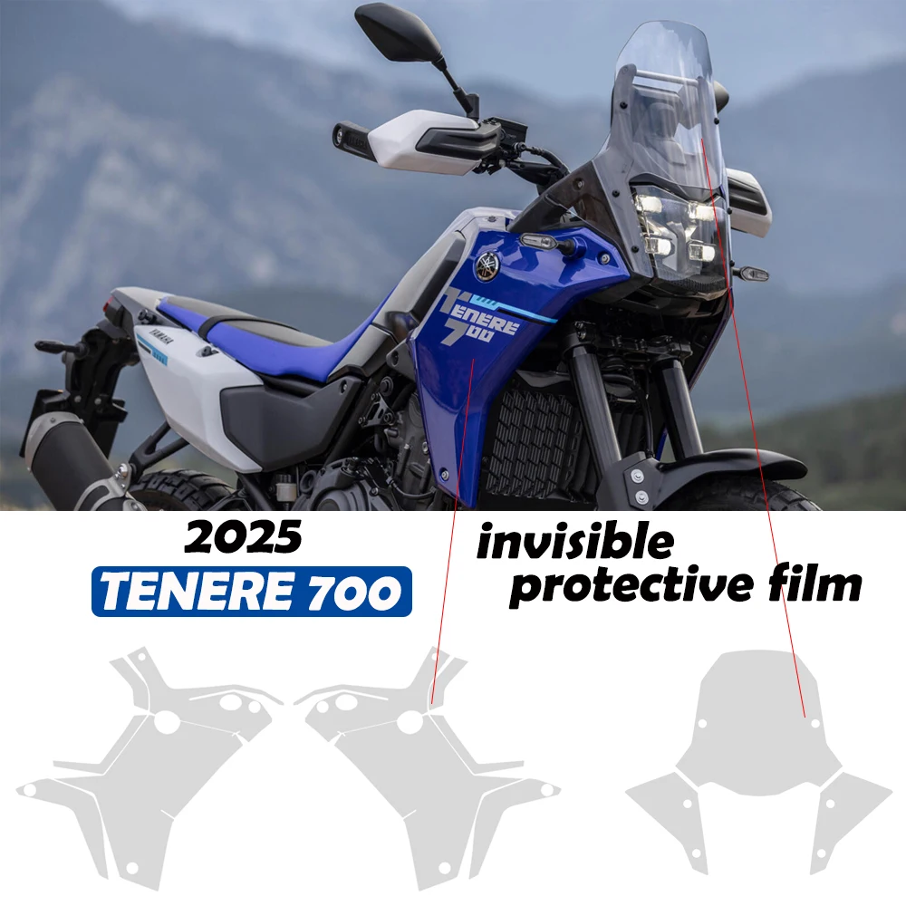 

2025 Tenere 700 Protective Film Motorcycle Invisible PPF For yamaha TENERE 700 T700 T7 2025-TPU Transparent Protective Film