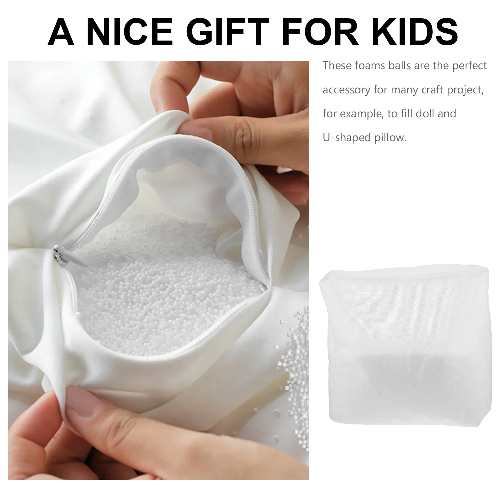 

Foam Beads Filling For Bean Bags Sofa Cushion Pillow Stuffing Diy Craft Decorative Snow Scene Material 1 Bag Lightweight