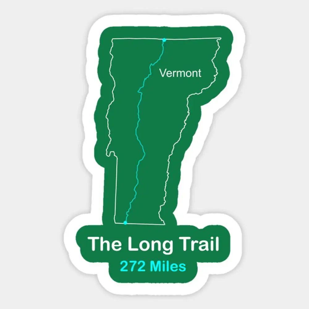 The Long Trail Route Map Sticker for Laptop Decor Bedroom Car Cute Cartoon Art Fashionable Public Suitcase