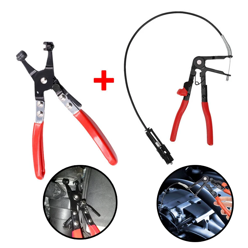 Hose Clamp Plier Removal Tools for Water Pipe Flexible Wire Long Reach Hose Clamp