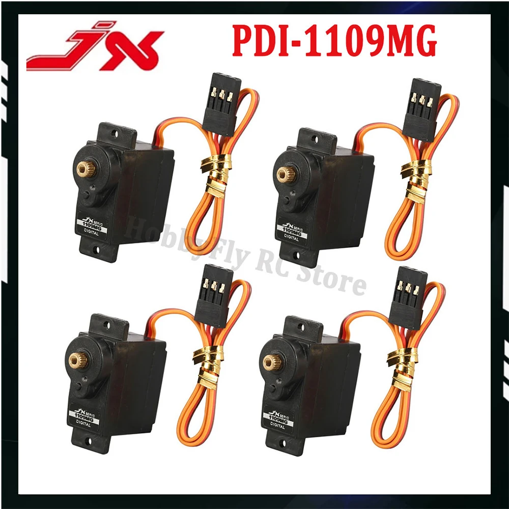 4PCS JX Servo PDI-1109MG 9g 2.5kg Metal Gear Digital Mini Servo for Fixed-wing 1/18 RC Car Boat Robot Arm Helicopter