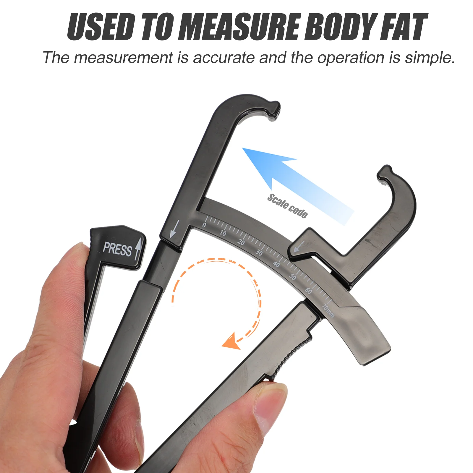 2 Pcs Digital Tape Fat Clip Set Measurement Tool BMI Measurer Measuring Instrument Body Handheld Device Fitness Caliper