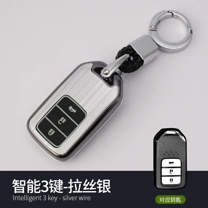 2024 Aluminium Alloy Car Key Case Luxury Purse Wallet Key Chain for Gory Accord Civic 10th Odyssey Jed Fit XRV Car Accessories