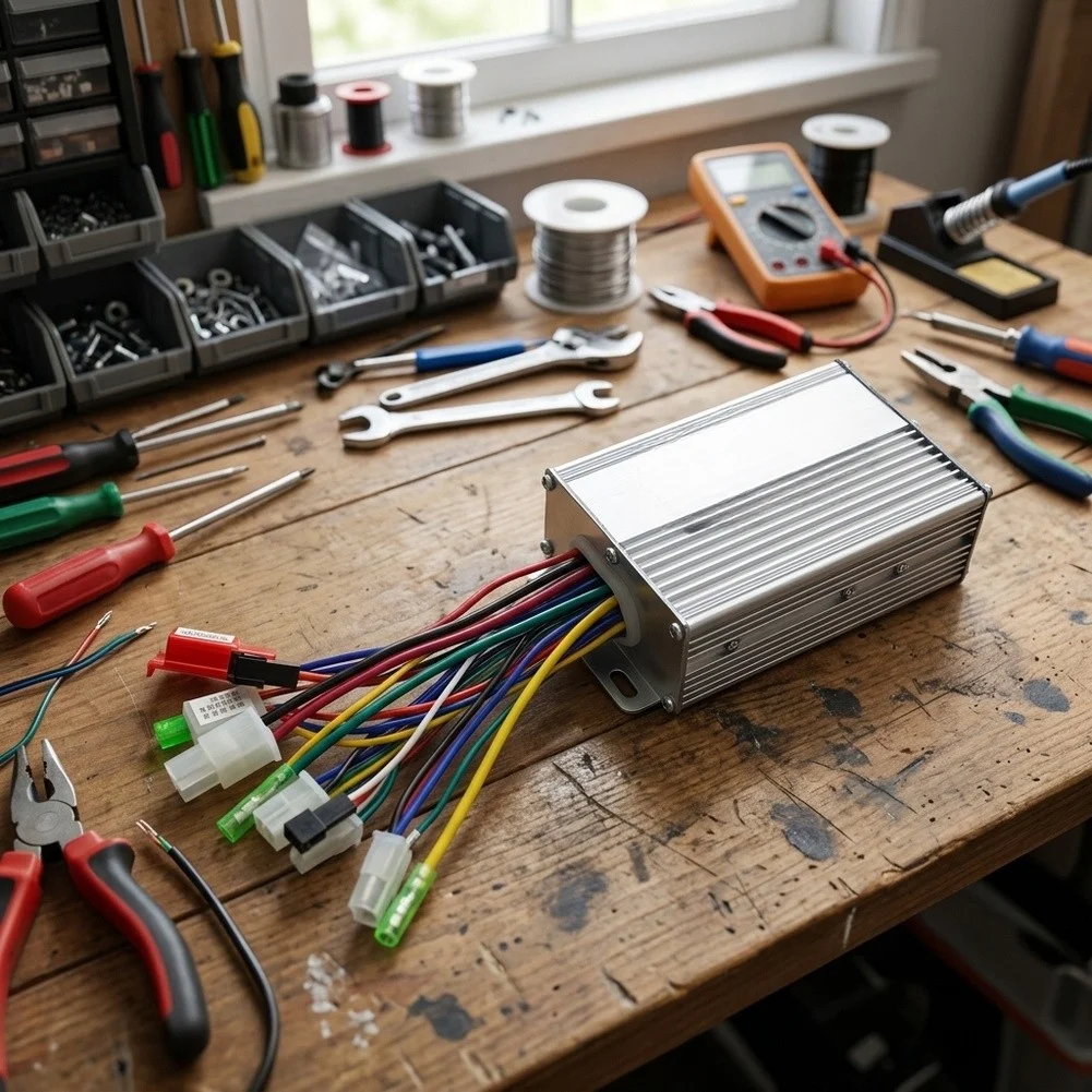 24V 300W Electric Motor Controller Designed for Compatibility with Common 24V Battery in Light Electric Vehicles