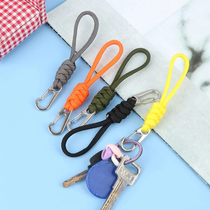 1Pc Multi-function  Keychain Anti-lost Camera Lanyard Carabiner Hook Cord Backpack Hanging Rope Outdoor Survival Tool