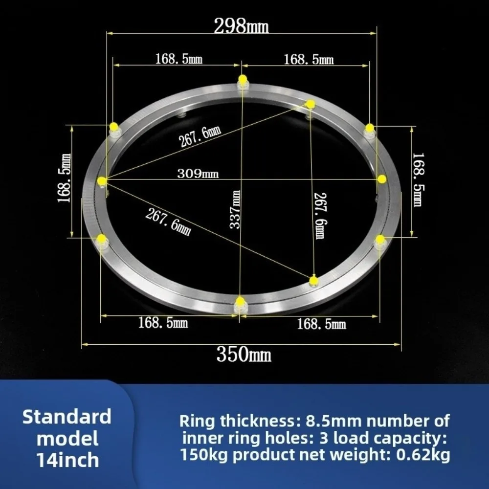 

New Rotating Bearing Turntable Round Ball Bearing Bearing Plate Base Heavy Duty Smooth Table Turntable Kitchen Hardware
