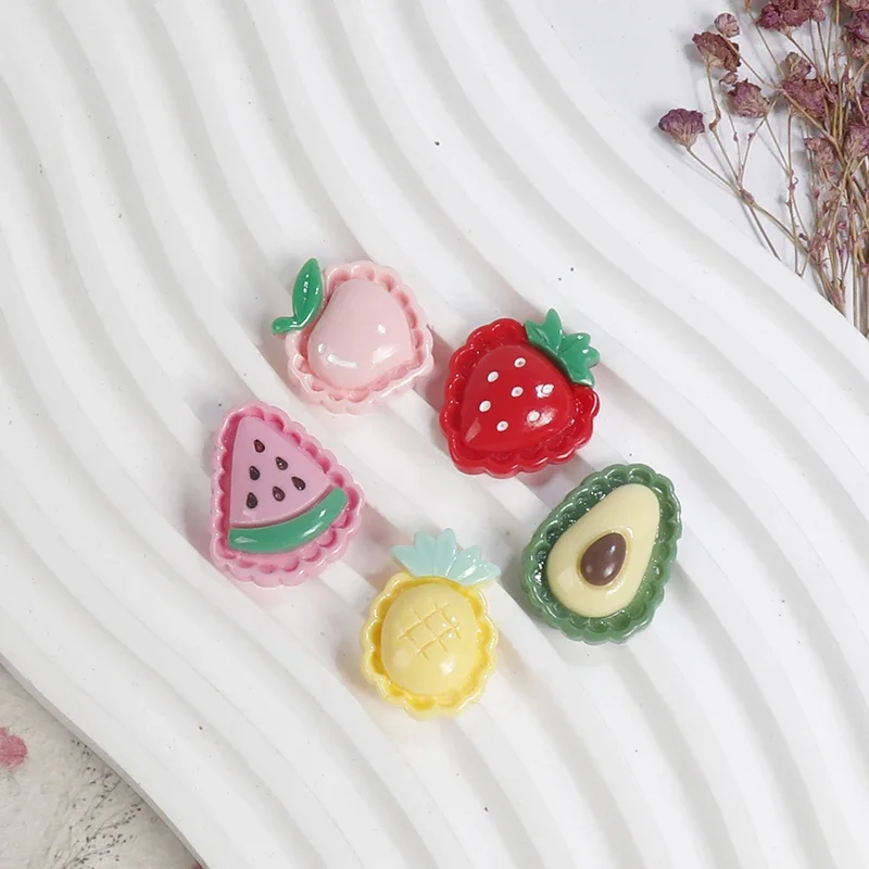 

10/100pcs New Cartoon Fruit Resin Patch Diy Handmade Mobile Phone Shell Hairpin Hair Accessories Material Accessories