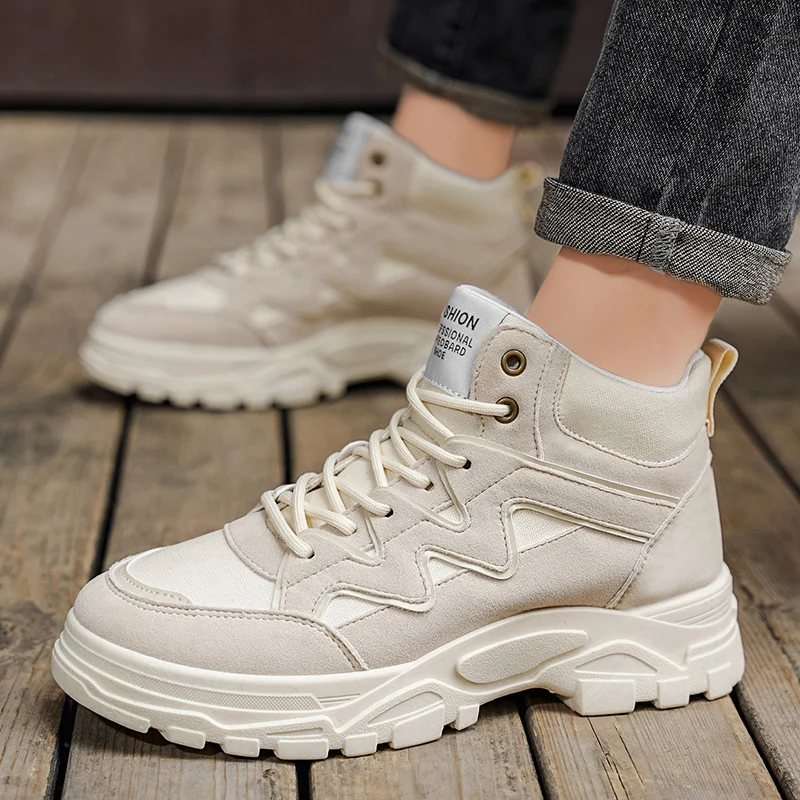 Botas de tobillo para hombre, zapatos de senderismo al aire libre, zapatos de trabajo ligeros antideslizantes para hombre, Botas del desierto
