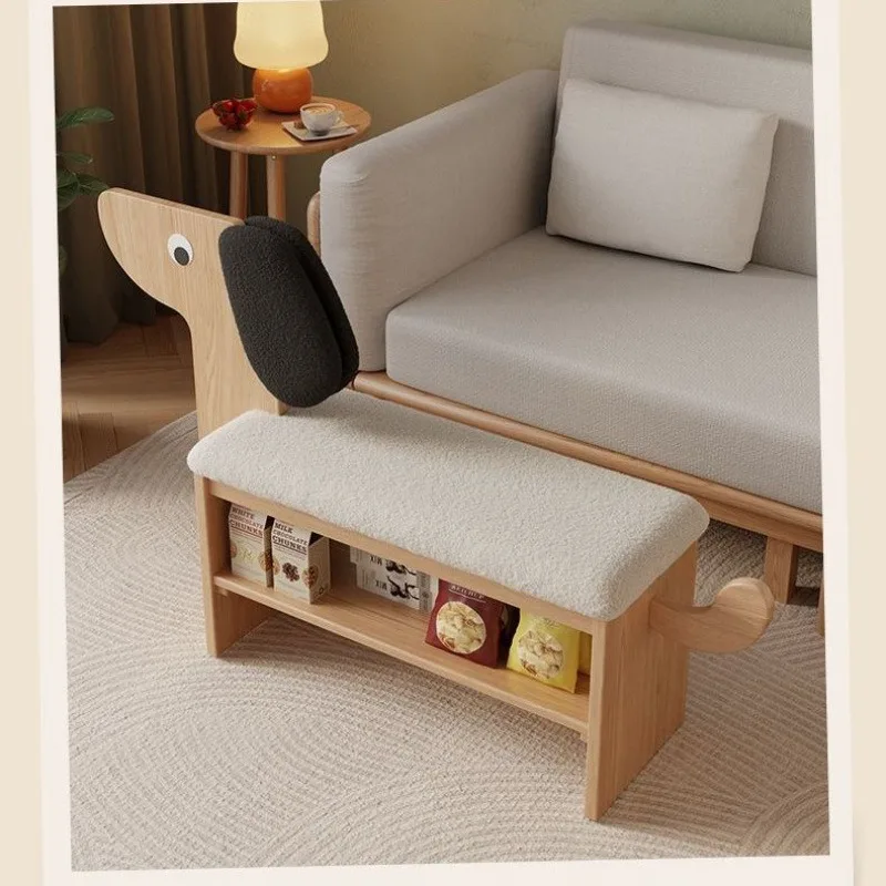 باب مقعد تغيير حذاء الجرو من الخشب الصلب، رف أحذية إبداعي لطيف منزلي يرتدي باب مقعد الأحذية، خزانة أحذية للجلوس