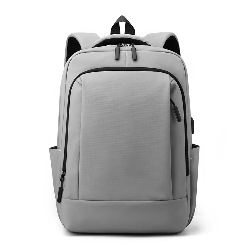 

2023 New Fashion Men Nylon Students Bags Simple Waterproof Backpacks High Capacity With Large Pockets Multi-Zipper For Working