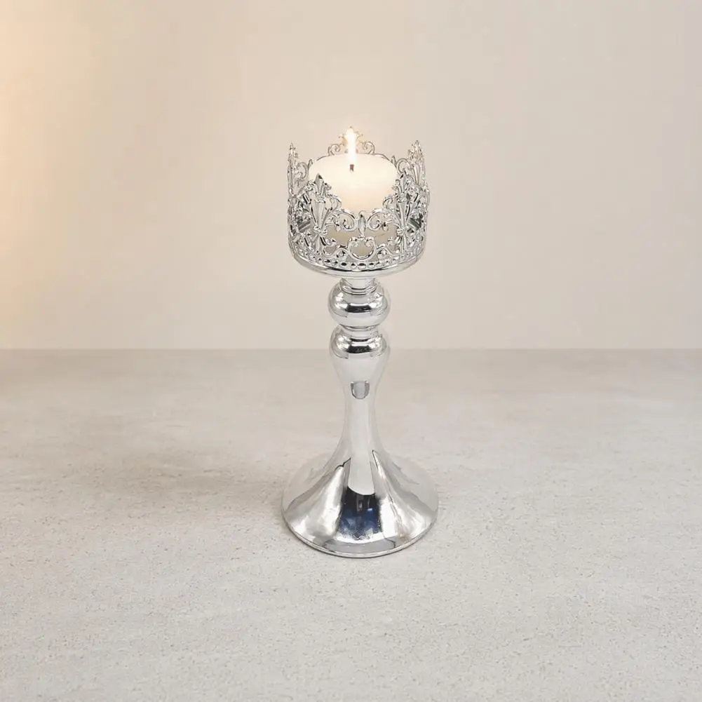 Candelabro de Metal Estilo Europeo, Portavelas Decorativo de Metal, Centro de Mesa, Portavelas para Repisa, Decoración para Fiestas