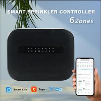 6 Zone WIFI Connect Tuya Smart Home Watering Timer Garden Irrigation Controller Water Valve Irrigation System with EU Plug