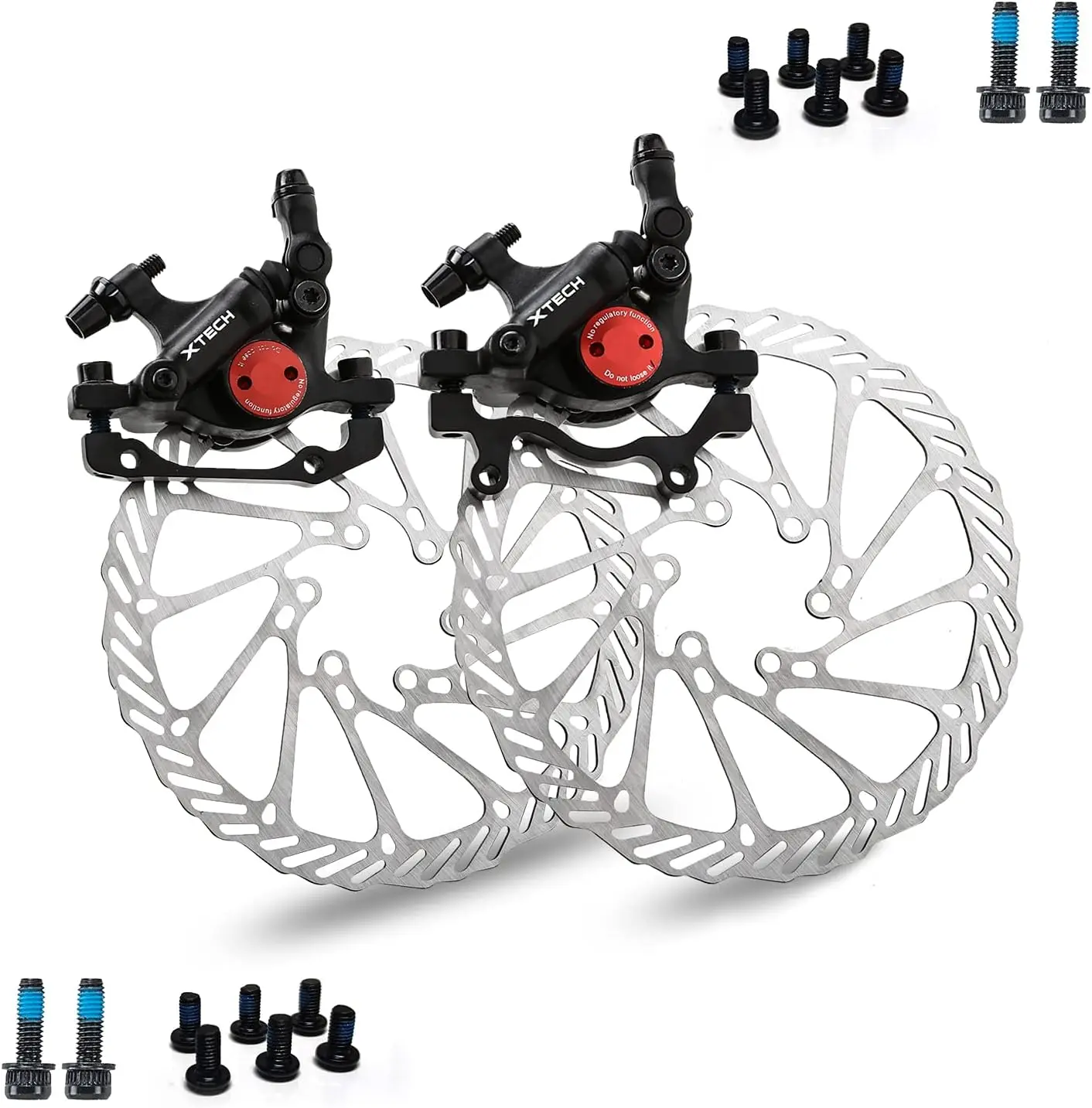 

MTB Bike Disc Brake kit, Mechanical Disc Brakes Aluminum Alloy Caliper for Mountain Bike with 160mm Stainless Steel Rotor/Floati
