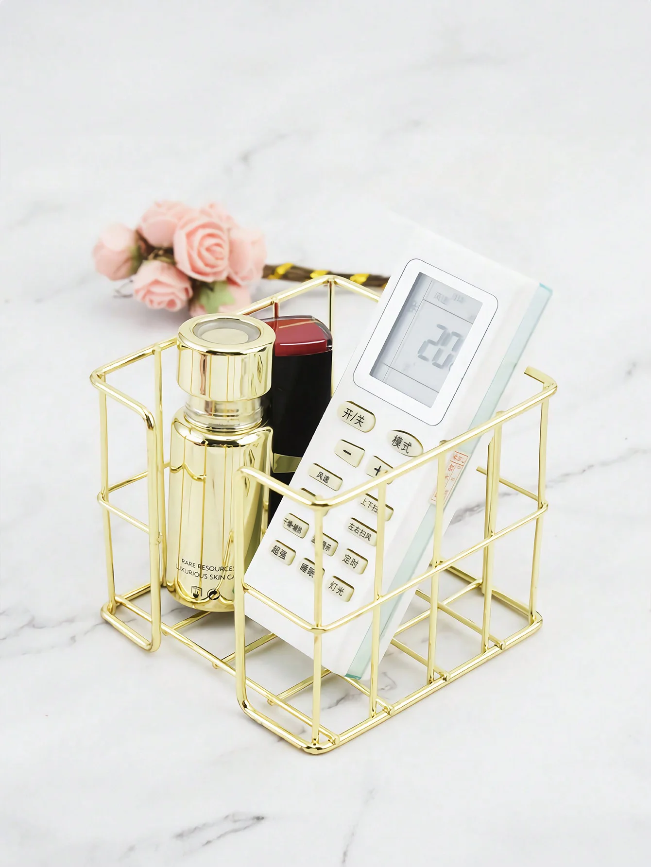 1 Pc Post Note Holder Rose Gold Sticky Note Holder Cute Memo Note Cube Holder Dispenser Office Notepad Holder For Desk Organizer