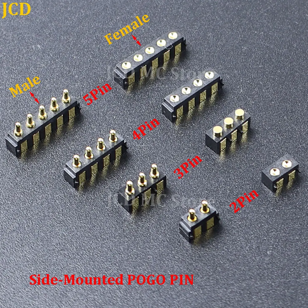 

1/3/5Pcs SMT Spring-Loaded Side mounted Pogo Pin Connector 2 3 4 5 Pin Position 2.5mm spacing spring pin charging contact