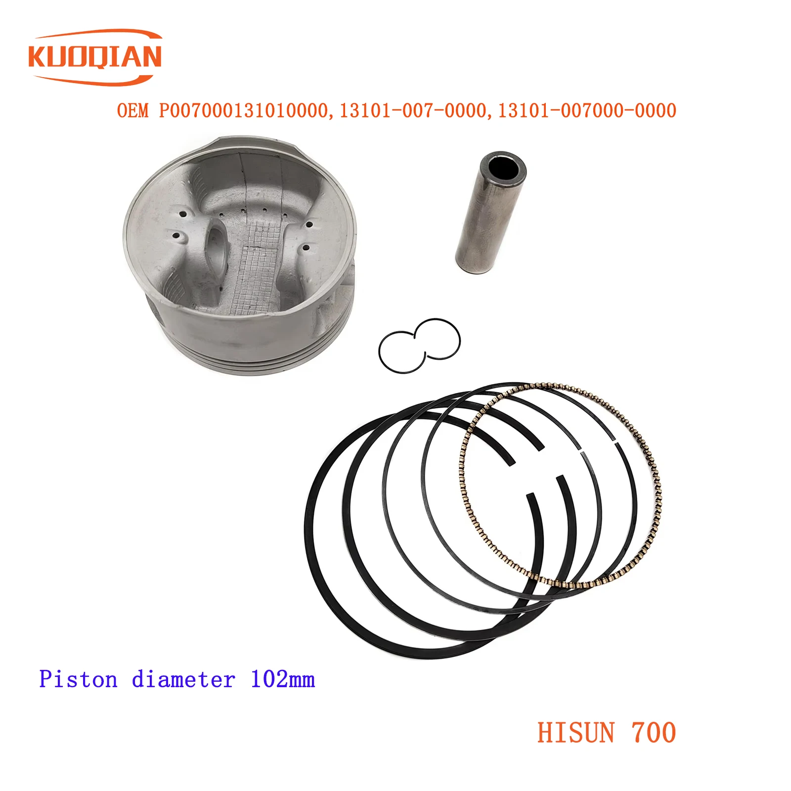 

700 piston set kit For 700cc ATV UTV 102mm HISUN MASSIMO BENNCHE COLEMAN QUAD GO KART P007000131010000