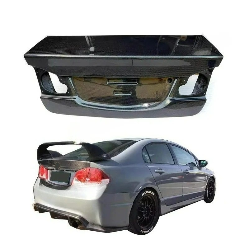 

Глянцевый черный задний багажник FORHonda Civic FD2 8-го поколения из углеродного волокна OEM-стиль 2008 г.