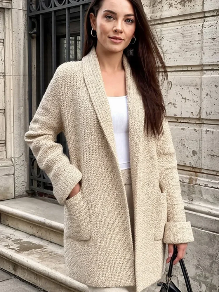 

Новая мода вязаный длинный свитер пальто осень-зима вязаный кардиган с длинными рукавами свитер женская повседневная свободная теплая одежда