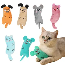 Catnip Mouse Toys Funny Interactive Plush Cat Toy for Cute Cats Teeth Grinding Catnip Toys for Kitten Chew Toys Pets Accessories