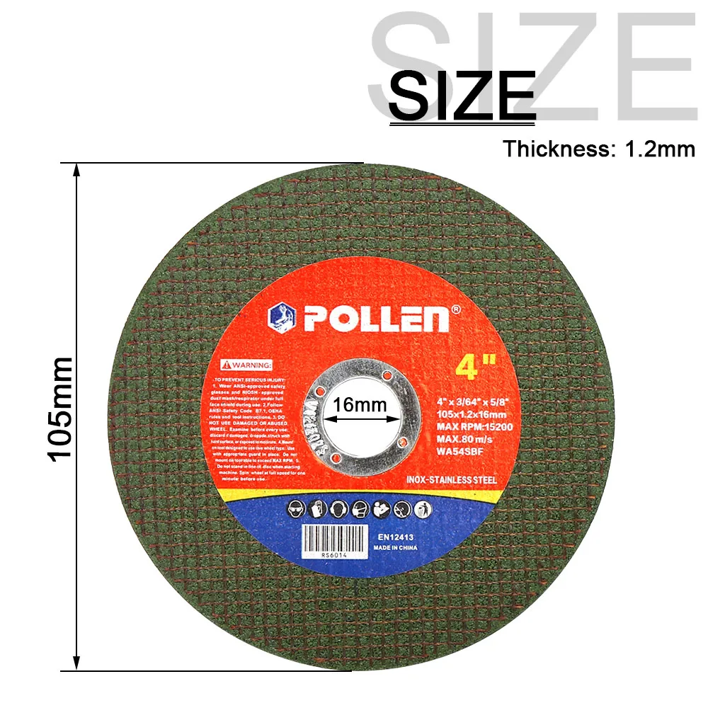 105mm Metal Cutting Discs For Angle Grinder 4 Inch Grinding Wheel Stainless Steel Cut Off Wheels Blade Wheel Resin Double Mesh