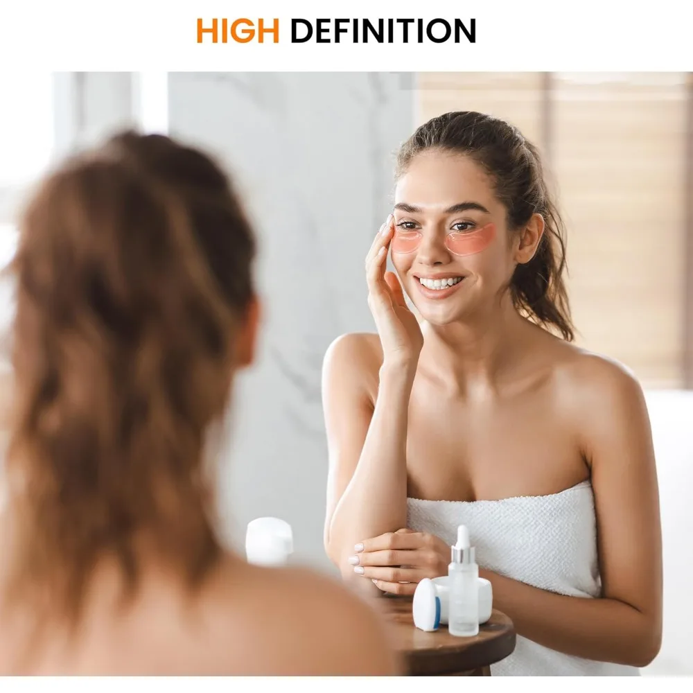 2팩 36x24인치 금속 프레임 욕실 거울, 깨지지 않는 유리, 검정색으로 가로 또는 세로로 걸 수 있음