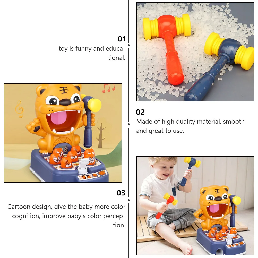 어린이 가벼운 음악 대화형 망치질 게임 만화 디자인 어린이를 위한 교육용 놀이 색상 인식 개발