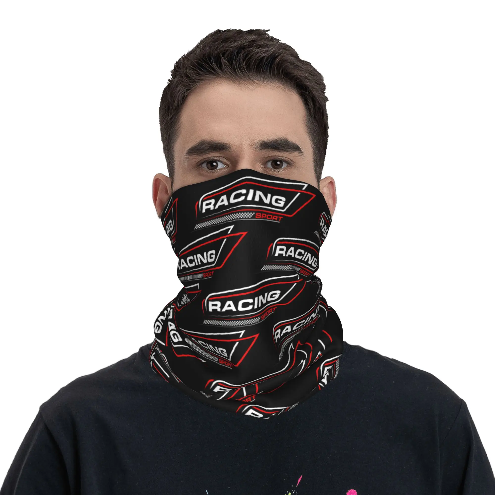 Custom Racing Speed Race Bandana Neck Gaiter UV Protection Face Scarf Cover Men Women Extreme Sports Headwear Tube Balaclava view 4