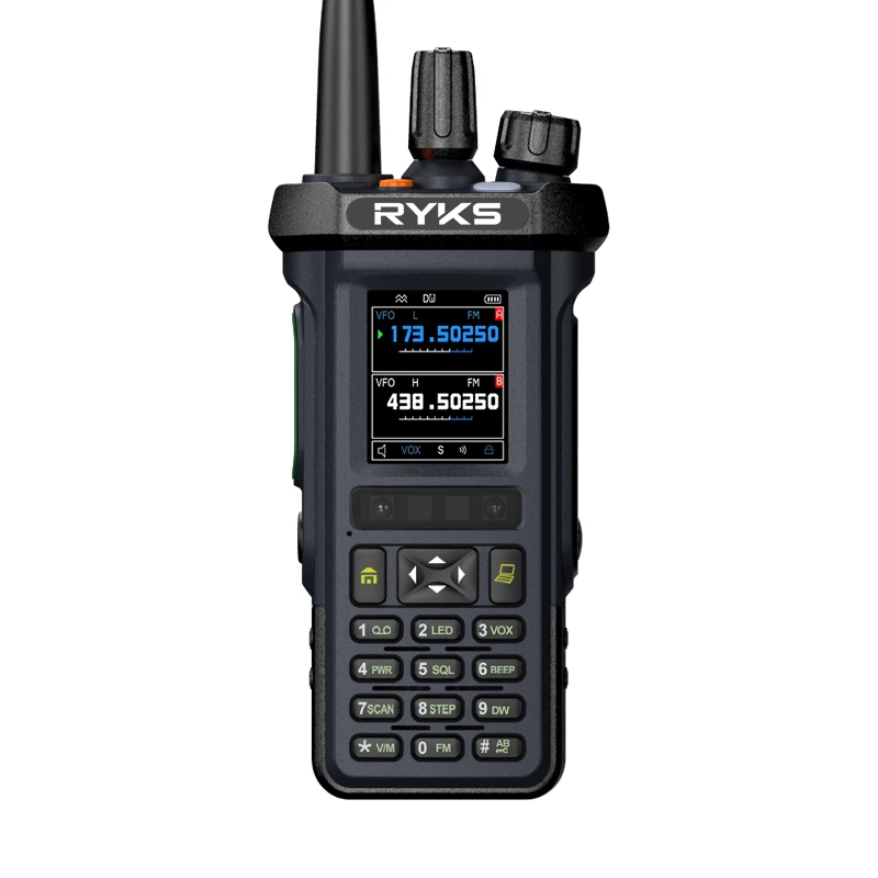 Ry-Uv8000 Walkie Talkie Camping 10W Wireless Copy Frequency Police Light Air Six Band Uhf Vhf For Baofeng Ham Radio Quansheng