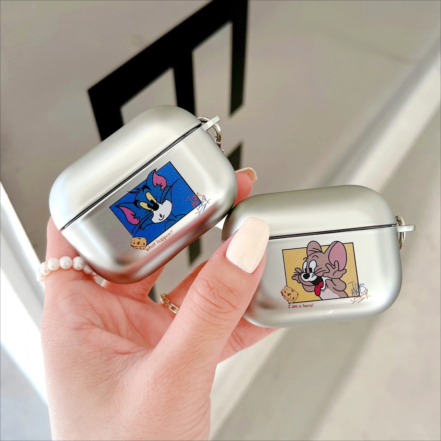 

Cute Cartoon Anime Tom and Jerry Wireless Headset Protective Cover for AirPods 1 2 3 Pro AirPods 4 and Pro2 Convenient To Carry