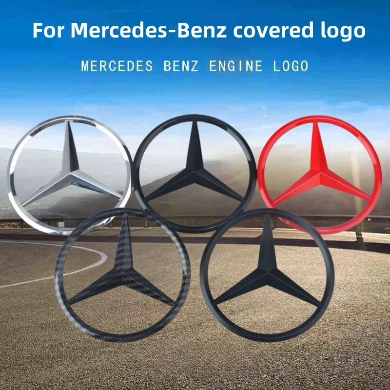 

18.8cm Car Front Grille Large Badge Decal for Mercedes Benz AMG A/B/GLA/GLB/GLS/G/C E/GLE/GLB class Cover Decoration Accessories